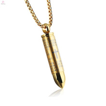 Ash Urn Bouchon à vis Ouverture Bullet Collier à pendentif